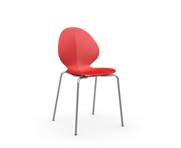 The contemporary Basil metal dining chair made in Italy by Calligaris