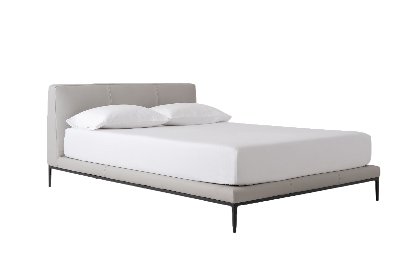 Vita upholstered low online profile standard bed