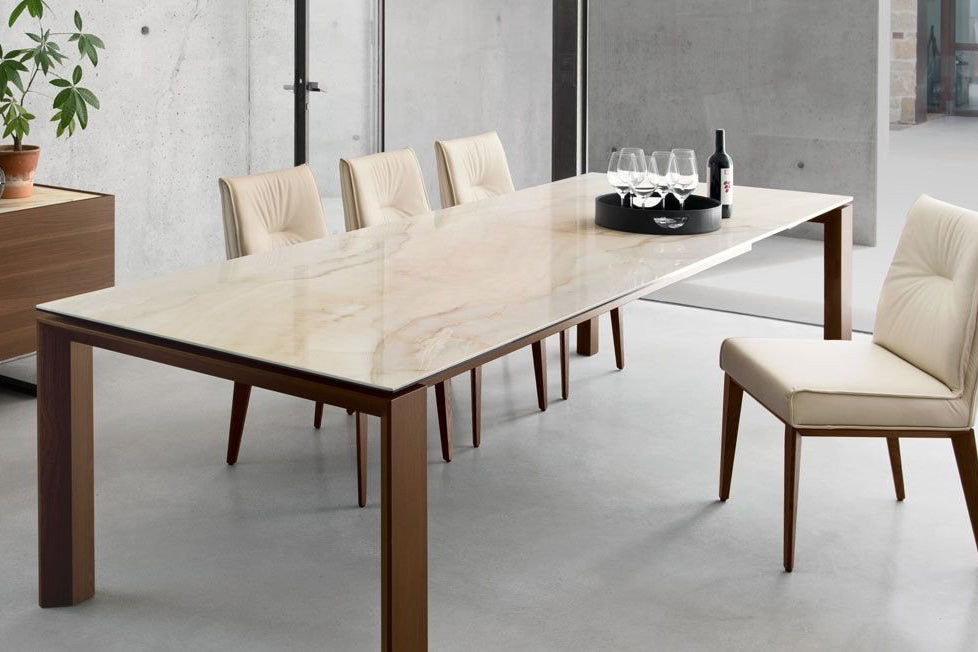 Calligaris glass extendable on sale dining table